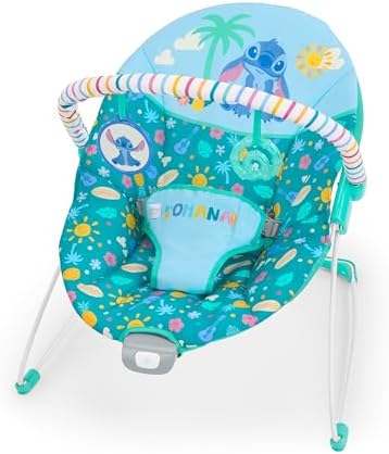 Disney Stitch Ohana Paradise Vibrating Baby Bouncer