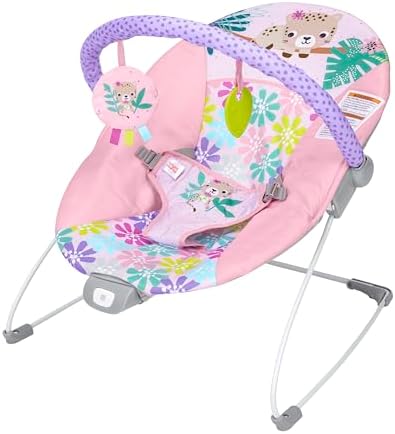 Pink Vibrating Baby Bouncer