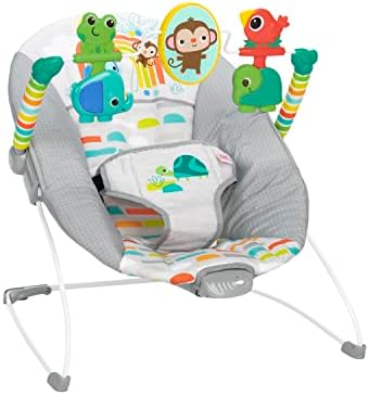Playful Paradise Comfy Baby Bouncer Seat with Soothing...