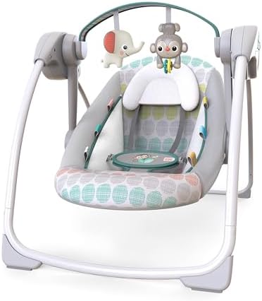 Portable Automatic 6-Speed Baby Swing with Adaptable Speed